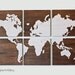 The Wood Grain World Map Screen Print Collection II