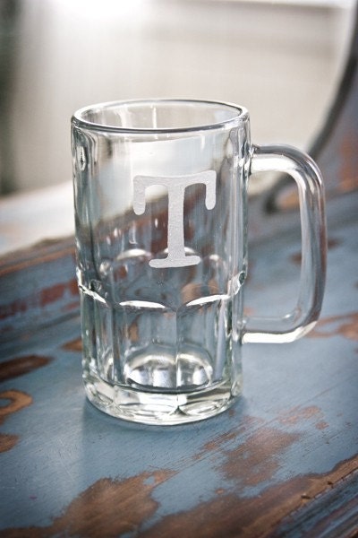 4 Groomsmen Beer Mugs- You Pick 4 Different Letter Choices or Names-Wedding Discount