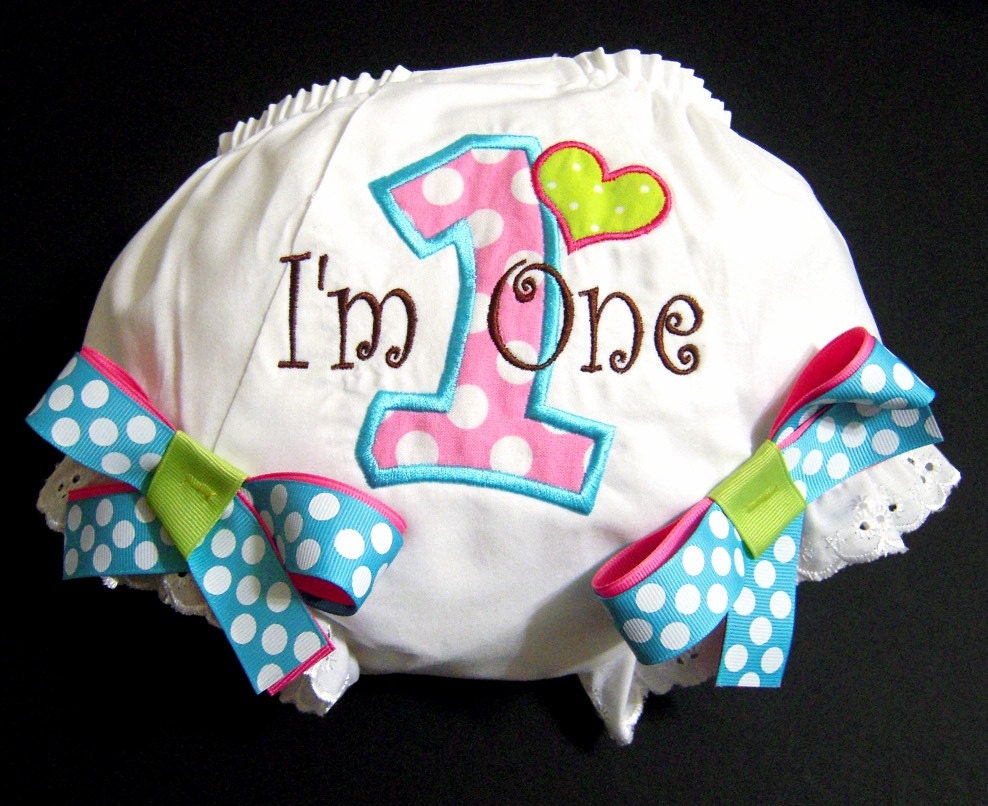 First Birthday Bloomers, Cupcake, Birthday Outfit, I'm One, Number One
