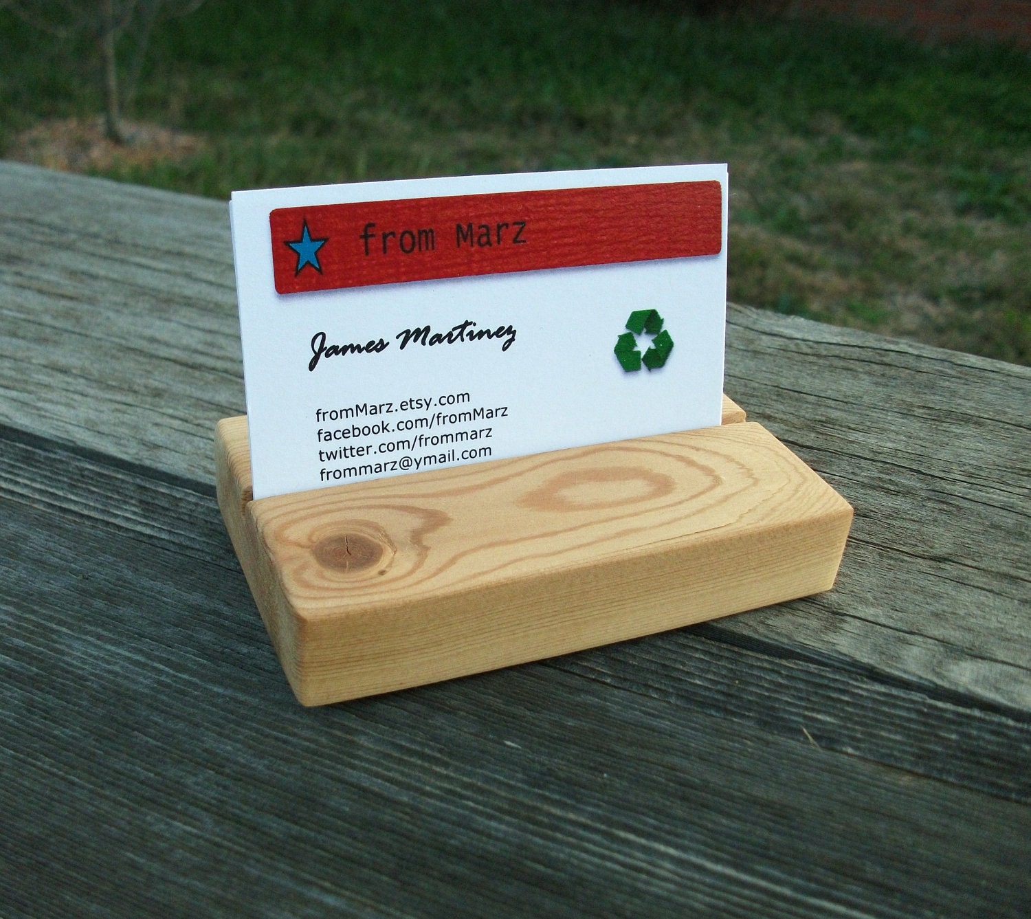 Card Holder - Rustic Reclaimed Pine