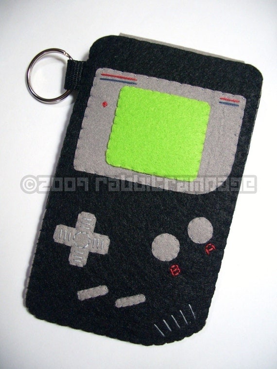 SALE - Gameboy (black) iPhone/iTouch/cellphone Felt Case