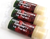 White Chocolate Raspberry Natural Lip Balm, Vegan friendly, made with rich butters