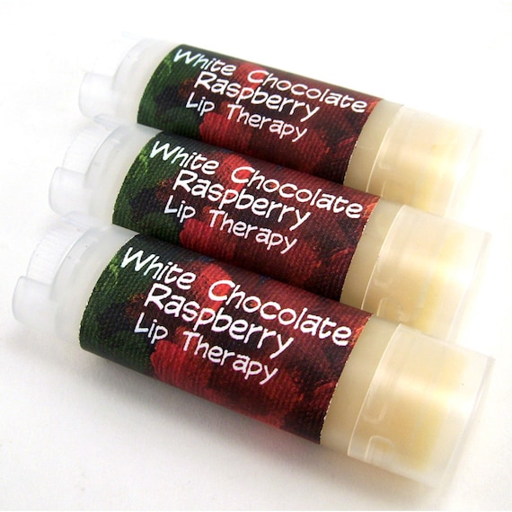 White Chocolate Raspberry Natural Lip Balm, Vegan friendly, made with rich butters