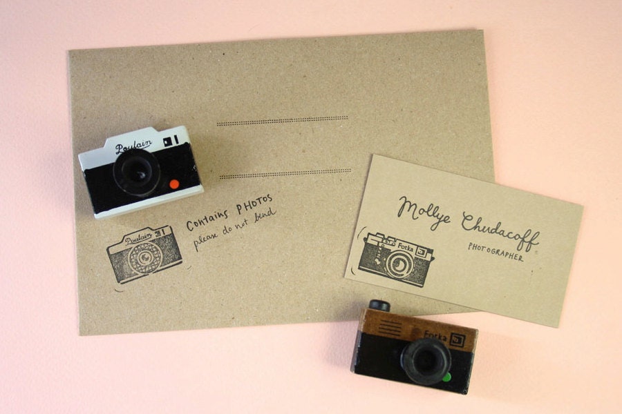 Camera rubber stamp