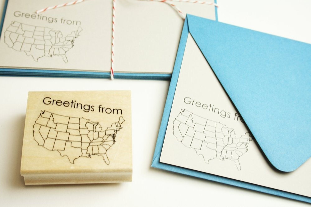 Greetings from rubber stamp