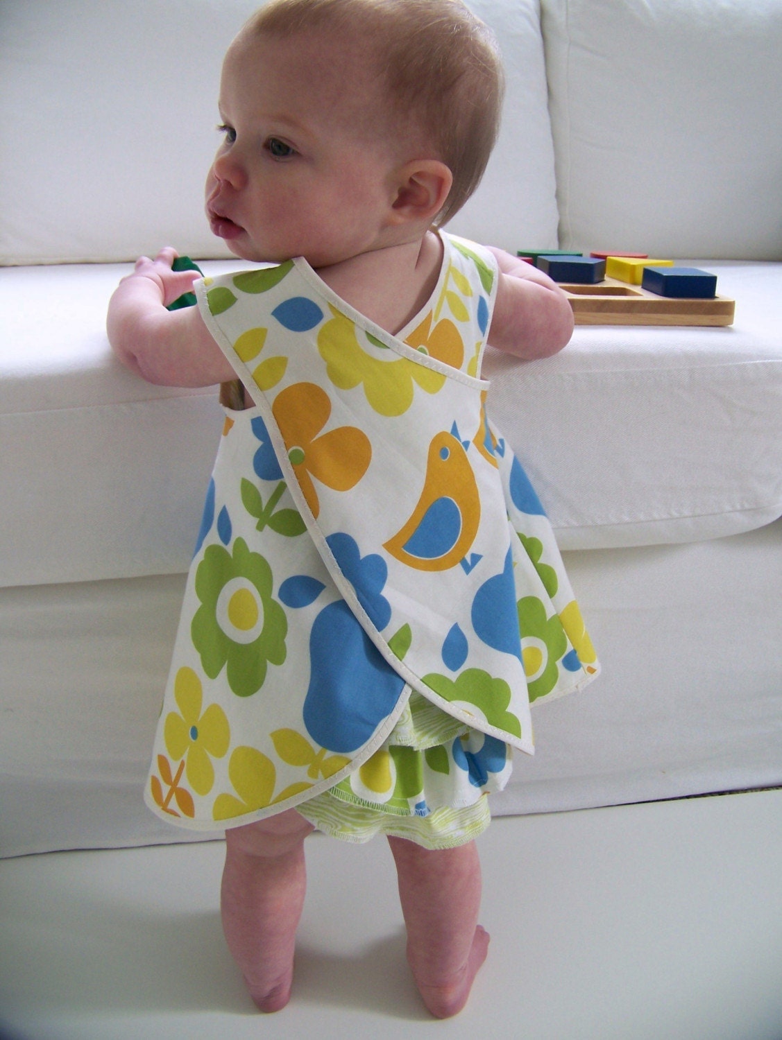 Baby and Toddler Pinafore Dress Sewing Pattern, PDF Tutorial (sizes 6m, 12m, 18m, 2-3T) EMMA Dress
