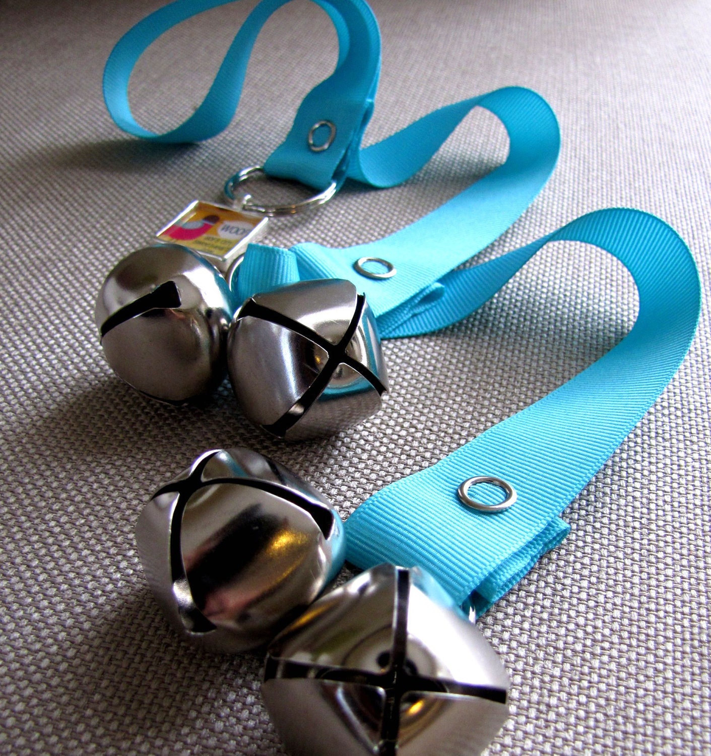 Doggy House Training Bells- Bright Blue Solid