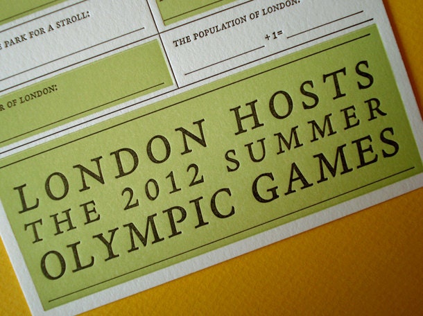 London Baby Celebration Card - Letterpress
