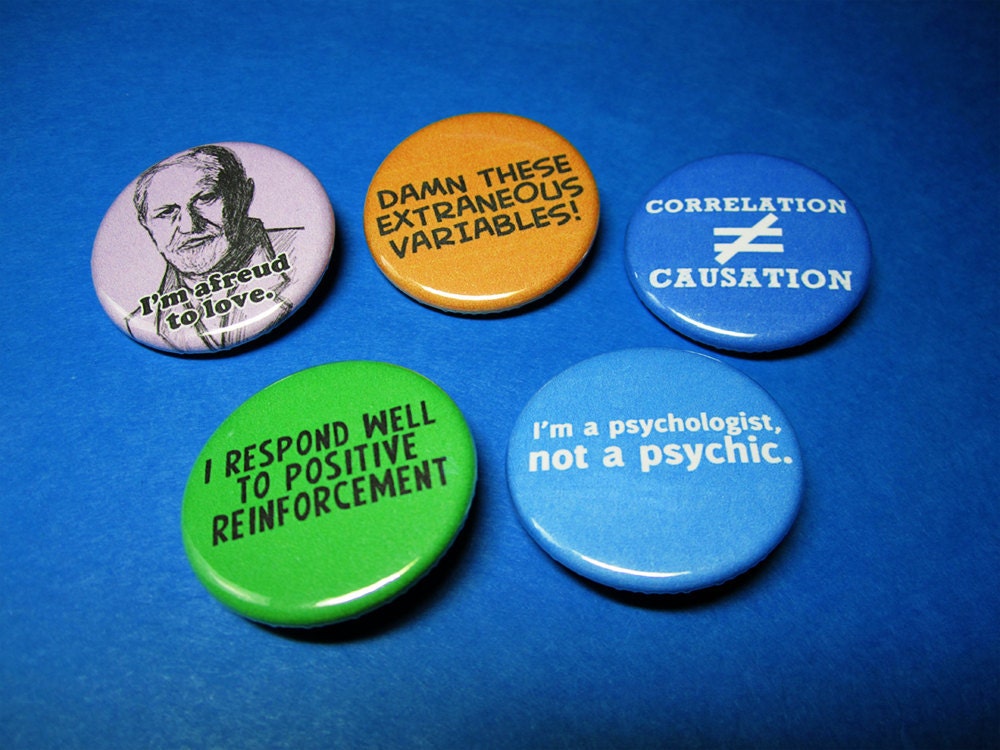 Psychology Geek Pinback Button Set