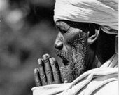 Large Print  - Bisimillah Africa - Thank you Africa - A Prayer In Mombasa- black and white fine art photography print 12 x 14