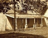 The Old Porch - fine art photography print 8 x 10 -   an old colonial house in a deserted rural village