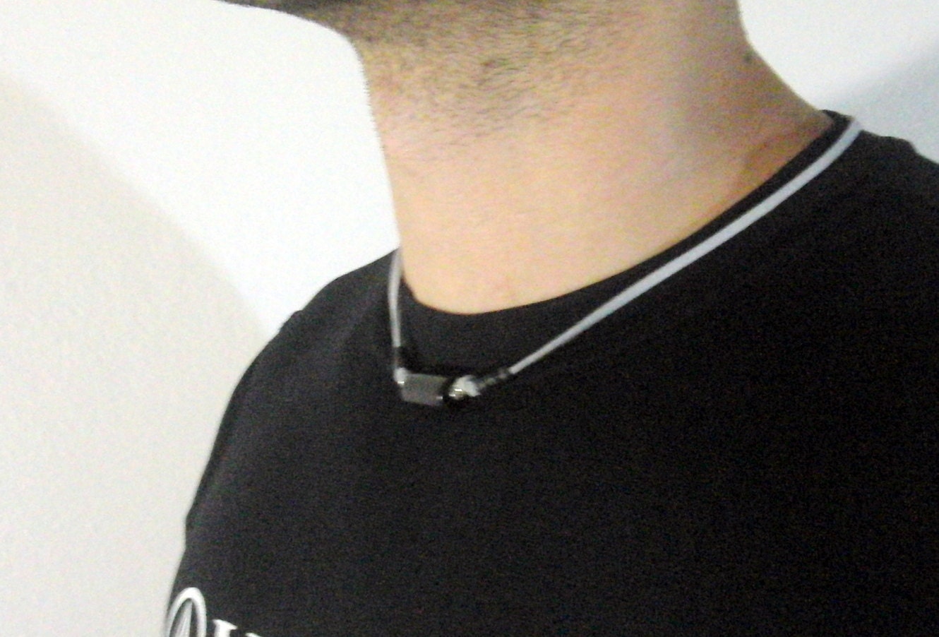 Gray and Black Men Necklace