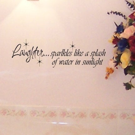 Laughter Sparkles - vinyl wall art lettering decal sticker