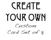 Handmade Set of 8 Blank Photo Greeting Cards "Create Your Own"