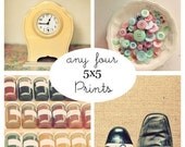 Any four 5x5 Prints - YOUR CHOICE - select any 4 photographs you choose custom instant art collection