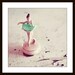 Ballerina - 5x5 Fine Art Photograph - Girls room nursery decor - simple classic minimal soft pink ballet print