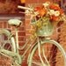 Rustic Holiday Photograph - Autumn Bicycle Print 5x5 - warm photographyThanksgiving Christmas home decor Hostess Gift