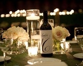 10 table numbers for wine bottles Wedding Calligraphy