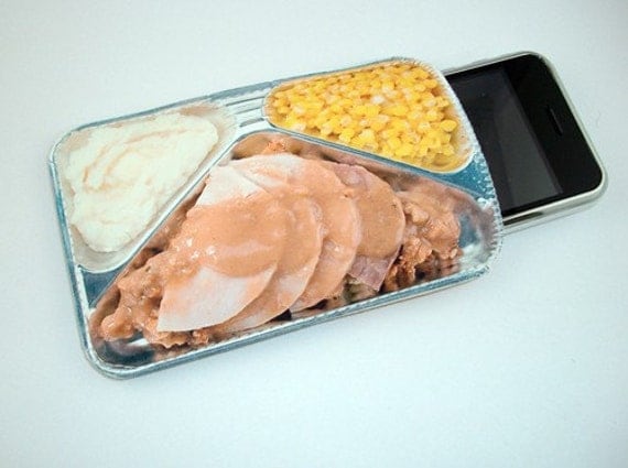 Retro TV Dinner Turkey Corn and Mash Potatoes Gadget Case - iPhone MP3 iTouch Cell Phones