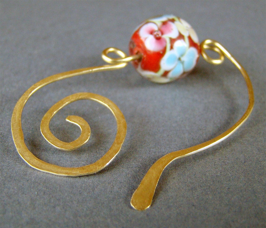 Blossom Brooch Kilt Scarf, Shawl Pin (Small)