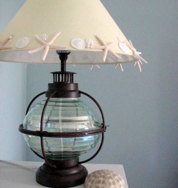 Seashell Lamp Shades on Seashell Lamp W White Starfish And Sand Dollar Shade