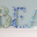Sea Glass Letters Spell BEACH or SHORE in Many Colors