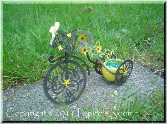 PRH05 Garden On Wheels Holder Template SVG - Decorative Bike - PR Il_570xn