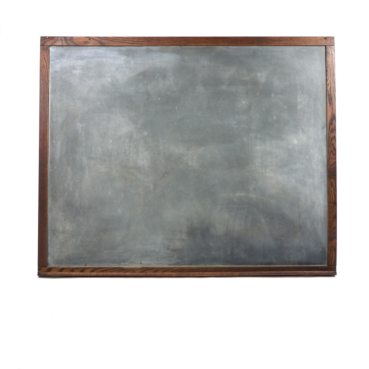 Antique Monumental Oak Framed Slate Chalkboard