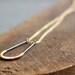 recycled silver modern horseshoe necklace with gold
