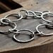 heavy gauge fine silver bracelet- the circles