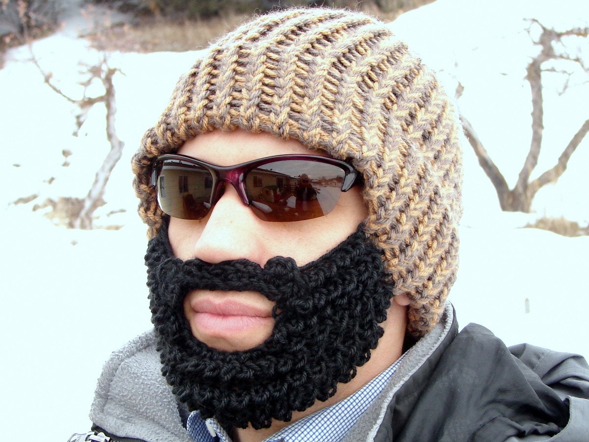 tan tweed bearded lumberjack hat