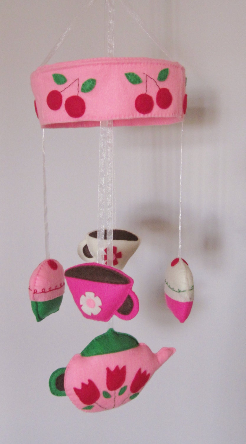 Tea Party Hanging Baby Mobile