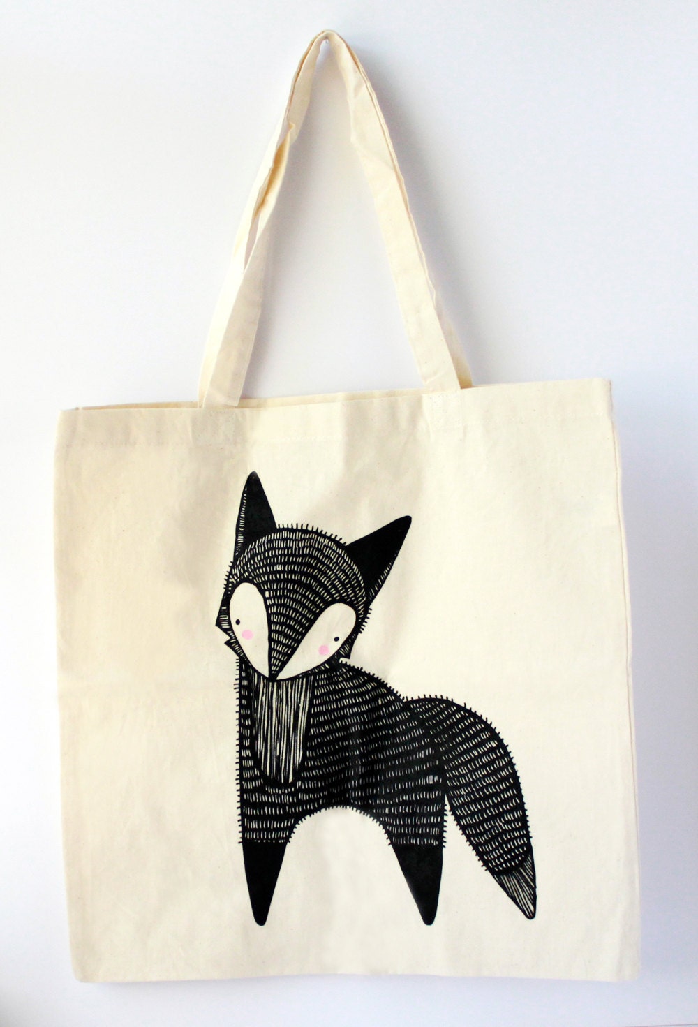 Blushing Fox Tote Bag by Gingiber