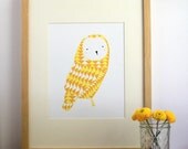 September Owl Illustration - Free US Shipping