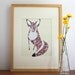 Quilted Fox Print - Free US Shipping