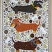 Mosaic Dachshund Dog Wall Art "Tail Chasers"