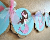 Mermaid Party Banner - Happy Birthday - Marissa