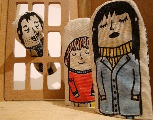 Jack and Wendy and Danny finger puppets