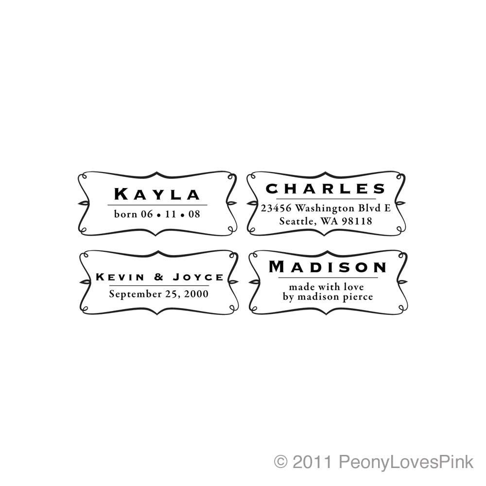 Selk-inking Address Stamp Rubberstamp 3/4 x 1 7/8 - Kayla