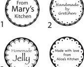 Custom Self-inking Stamp in Scallops - 1 5/8" circle