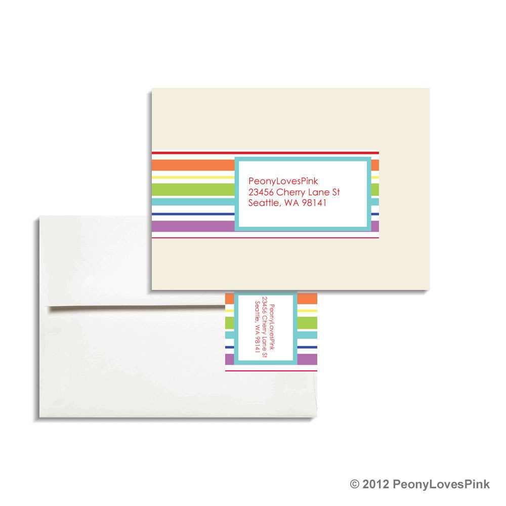 Printable Editable Envelope Wrap in Stripes PDF