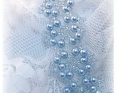 Beadwork Bracelet - Blue Beadweaving - Beaded Beadwoven Jewelry