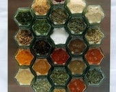 Complete Magnetic Spice Rack. EVERYTHING but the... Spice Kit (Includes 24 ORGANIC Spices, Magnetic Jars AND Wall Plate).