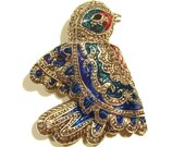 Enamel Bird Pin and Pendant Combo - Very detailed
