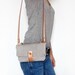 Handlebar Bag in Blue and White Striped Ticking