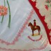 Up-cycled Vintage Linen Pillowcase Pillow - pink/red/blue/green - Kate Corbett