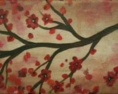 Cherry Blossoms on Brown by Kristen Dougherty