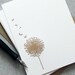 Dandelion Letterpress Stationery Set - Dandelion Note Card Set - Tan, Taupe, Beige, Khaki, Spring Flower, Summer Fall - 10 pack (NDD3)