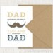 Mustache Fathers Day Card, Western Typography - Folded Greeting Card, Cream, Ivory, Yellow - Single Folded Card