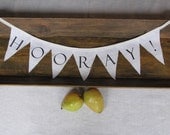 a little linen banner... hooray